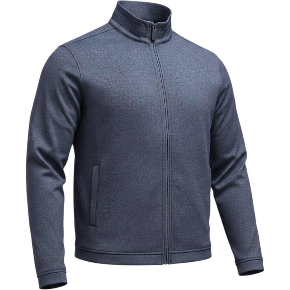 Johnston & Murphy Full Zip Jacket Mens XL Blue Excellent Mock Neck Lightweight